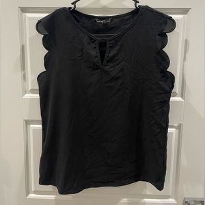 Shein scalloped shoulder blouse